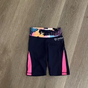 *New With Tags* Justice Sport navy and Pink Bike Shorts